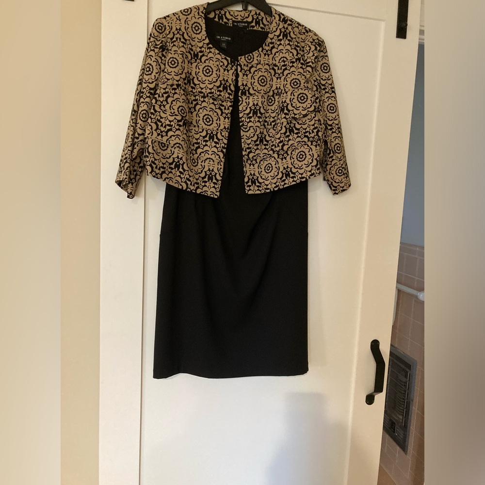 Worn once, perfect condition. Black dress with jacket